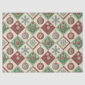 Papier Mousseline Patchwork vintage Motif de Noël (Recto)