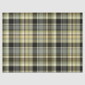 Papier Mousseline Pâte de tartan jaune-brun. (Recto)