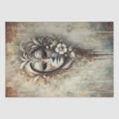 Papier Mousseline Patina avec masque vénitien - Découpage (Recto)