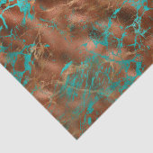 Papier Mousseline Patina en cuivre bleu Boho (Détail)