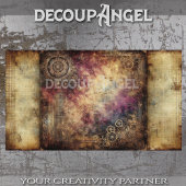 Papier Mousseline Patina Steampunk #3 Découpage