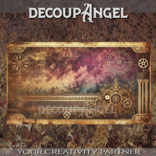 Papier Mousseline Patina Steampunk #4 Découpage