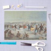 Papier Mousseline Patinage à Central Park, New York (Artisanat)