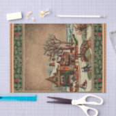 Papier Mousseline Patinage et couchage d'hiver victorien (Artisanat)