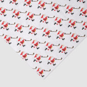 Papier Mousseline Patinage Hockey Père Noël (Détail)