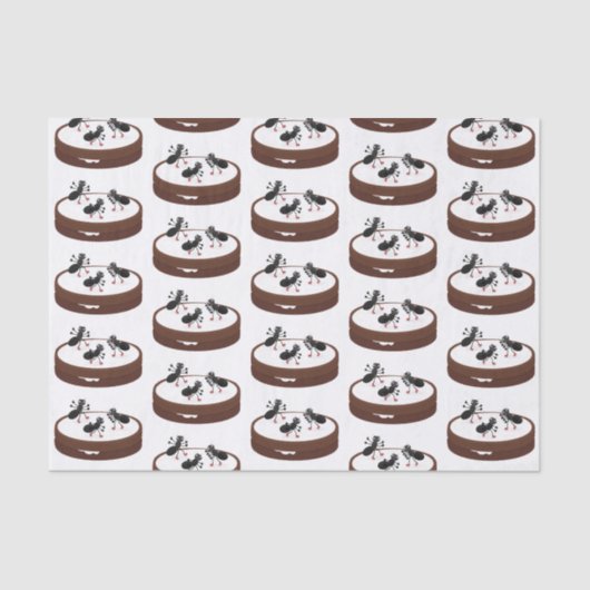 Papier Mousseline Patinage sur glace de fourmis joyeuses sur dessin (Recto)