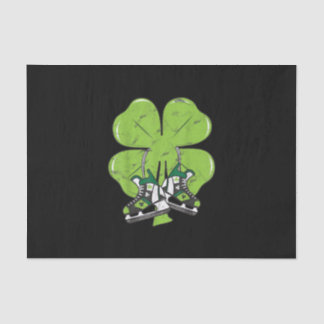 Papier Mousseline Patinage sur glace Hockey Jour de la Saint Patrick
