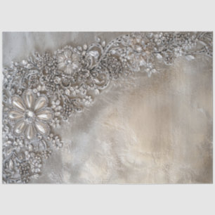 Papier Mousseline Patine de strass, fond de motif décoratif