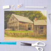 Papier Mousseline Patinée maman grange avec son bébé grange (Artisanat)