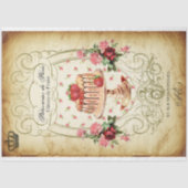 Papier Mousseline Pâtisseries de Paris Gâteau de Fraise Découpage (Recto)