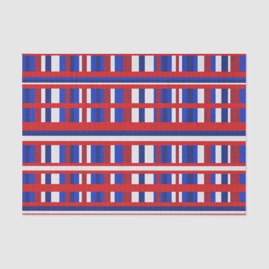 Papier Mousseline Patriote plaid (Recto)