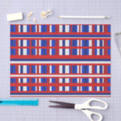 Papier Mousseline Patriote plaid (Artisanat)