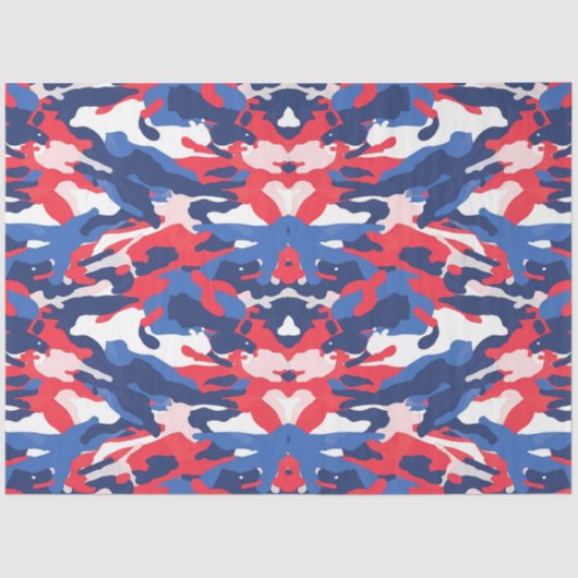 Papier Mousseline Patriotic Camo Red White Blue USA Freedom (Recto)