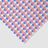 Papier Mousseline Patriotic Love USA American Flag Heart Imprimer Ca (Détail)