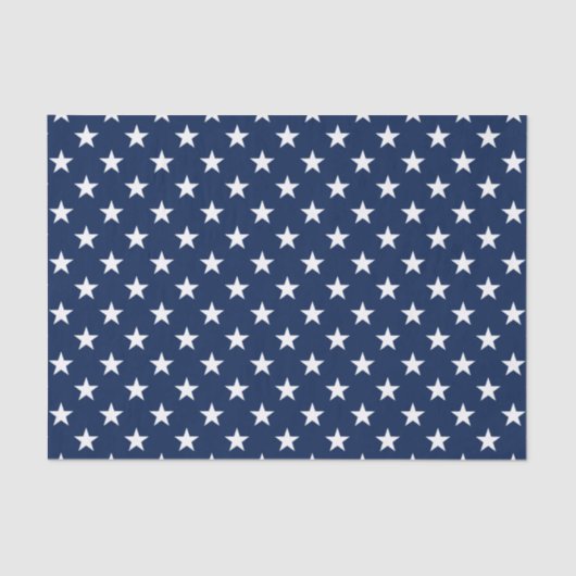 Papier Mousseline Patriotic Navy Bleu USA Drapeau étoiles Motif (Recto)
