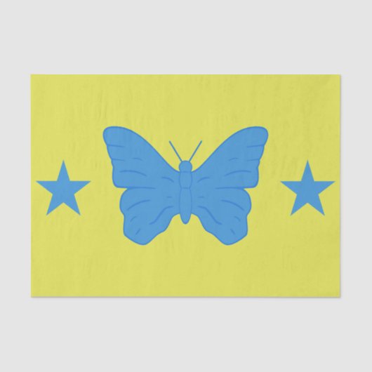 Papier Mousseline Patriotic tissue paper with flag of Bady Bassit (Recto)