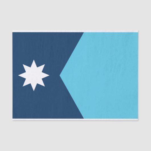 Papier Mousseline Patriotic tissue paper with flag of Minnesota, USA (Recto)