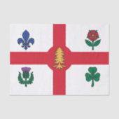 Papier Mousseline Patriotic tissue paper with flag of Montreal (Recto)