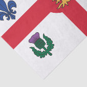 Papier Mousseline Patriotic tissue paper with flag of Montreal (Détail)