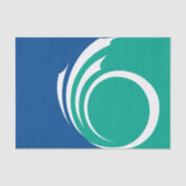 Papier Mousseline Patriotic tissue paper with flag of Ottawa, Canada (Recto)