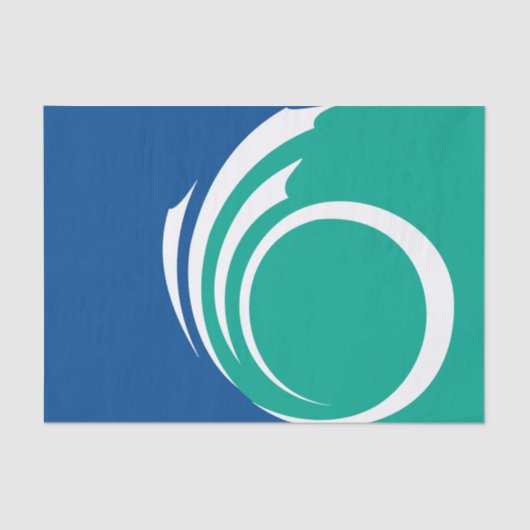 Papier Mousseline Patriotic tissue paper with flag of Ottawa, Canada (Recto)