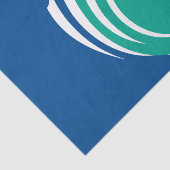 Papier Mousseline Patriotic tissue paper with flag of Ottawa, Canada (Détail)