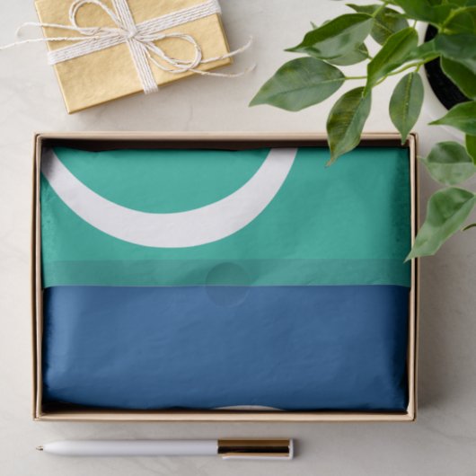 Papier Mousseline Patriotic tissue paper with flag of Ottawa, Canada (Cadeau)