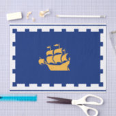 Papier Mousseline Patriotic tissue paper with flag of Quebec City (Artisanat)