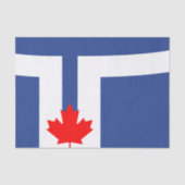 Papier Mousseline Patriotic tissue paper with flag of Toronto (Recto)