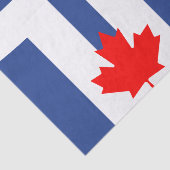 Papier Mousseline Patriotic tissue paper with flag of Toronto (Détail)