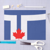 Papier Mousseline Patriotic tissue paper with flag of Toronto (Artisanat)