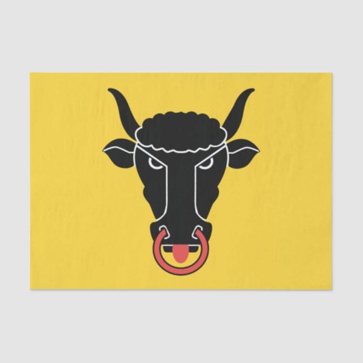 Papier Mousseline Patriotic tissue paper with flag of Uri canton (Recto)