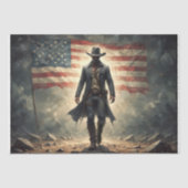 Papier Mousseline Patriotique American Boy - Découpage - (Recto)