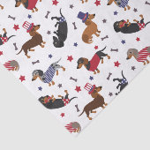 Papier Mousseline Patriotique Dachshund (Détail)