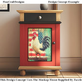 Papier Mousseline Patriotique rustique ferme coq DB8LF Decoupage
