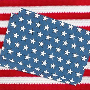 Papier Mousseline Patriotique USA Bleu américain Drapeau étoiles Mil