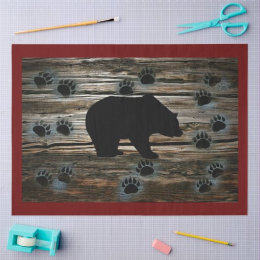 Papier Mousseline Patrouilles Ours Noir (Artisanat)