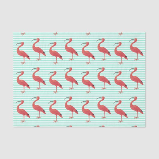 Papier Mousseline Patte flamant rose - Papier de tissus d'art fin (Recto)