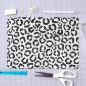 Papier Mousseline Patteries du Black White Leopard animal (Artisanat)