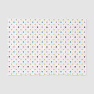 Papier Mousseline Pattern de Colorful Polka