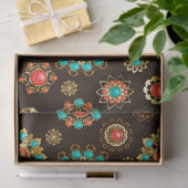 Papier Mousseline Pattern de Ethnic Brooches Seamless (Cadeau)