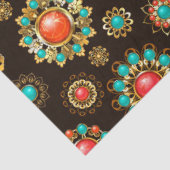 Papier Mousseline Pattern de Ethnic Brooches Seamless (Détail)