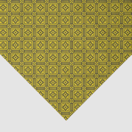 Papier Mousseline Pattern de Medieval Yellow (Détail)