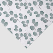 Papier Mousseline Pattern de Watercolor Silver Dollar Eucalyptus Lea (Détail)