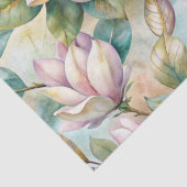 Papier Mousseline Pattern Elegant Magnolia Flowers (Détail)