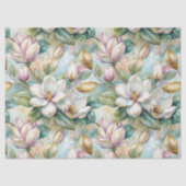 Papier Mousseline Pattern Elegant Magnolia Flowers (Recto)