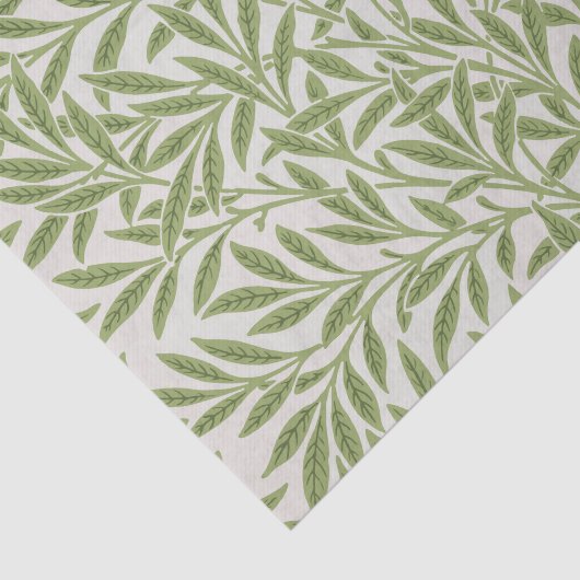 Papier Mousseline Pattern of green leafy branches  (Détail)