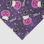 Papier Mousseline Patters de Cute Cats et Pumkins (Détail)