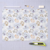 Papier Mousseline Pattes de chien de motif maltaises (Artisanat)