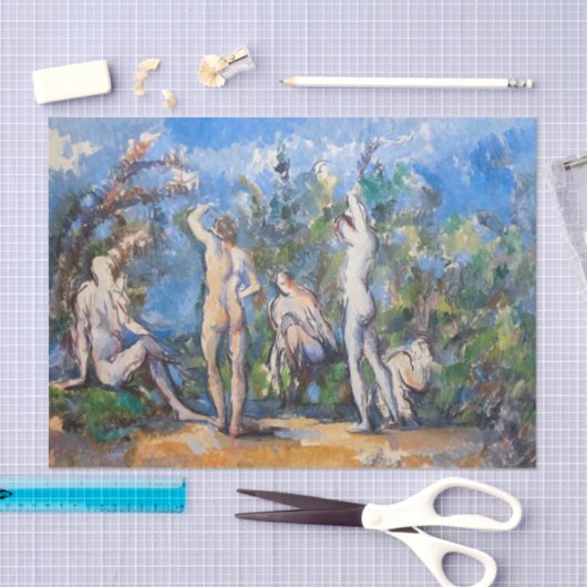 Papier Mousseline Paul Cezanne - Cinq Bathères (Artisanat)